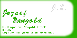jozsef mangold business card